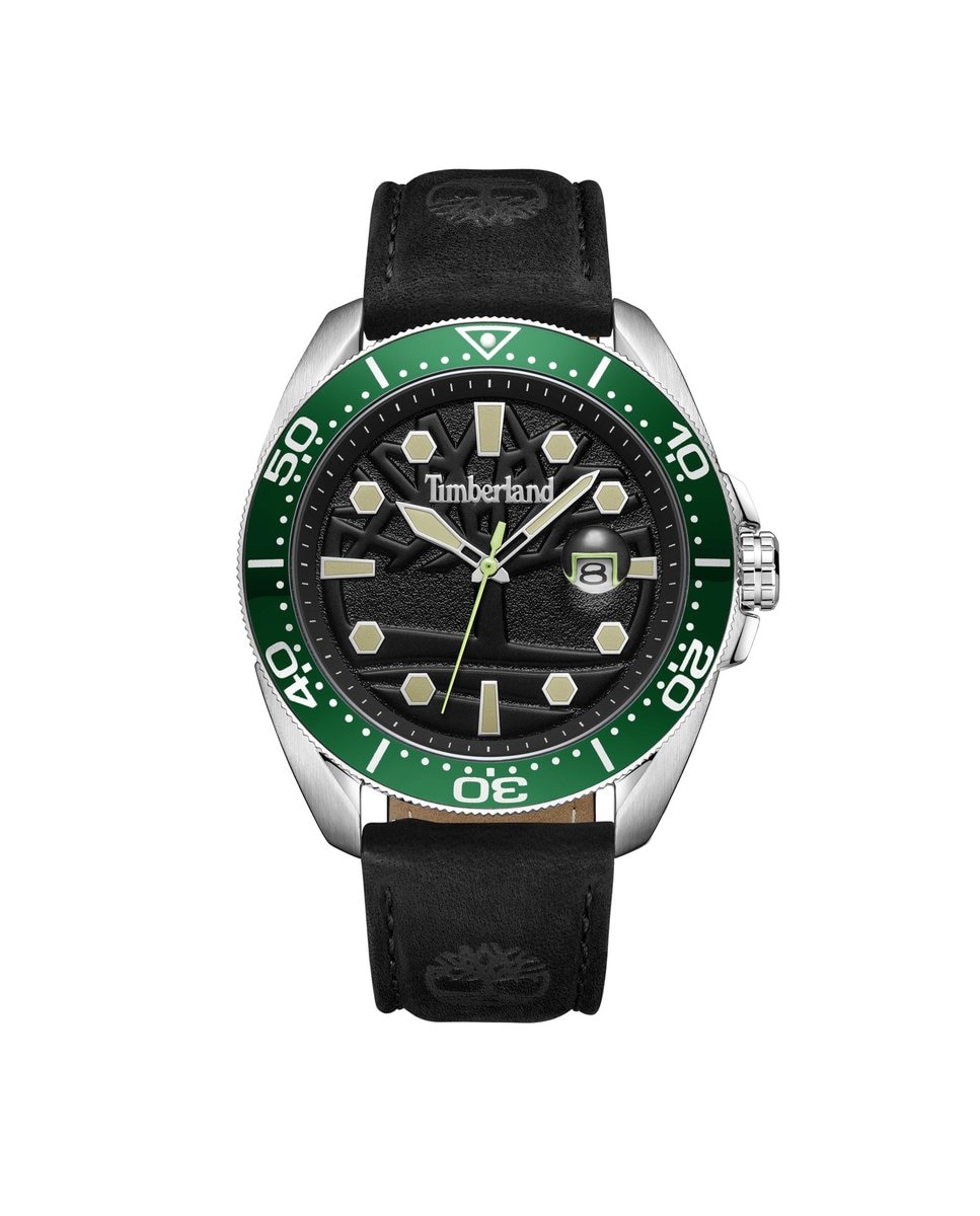 Мужские часы Carrigan TDWGB2230603 из кожи с черным ремешком Timberland, черный мужские наручные часы timberland tdwga2103704