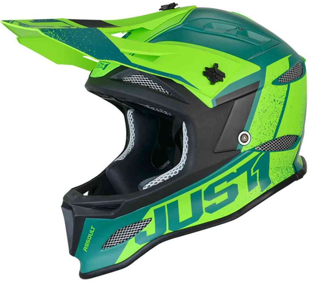 цена Шлем для скоростного спуска JDH Assault Mips Just1, зеленый