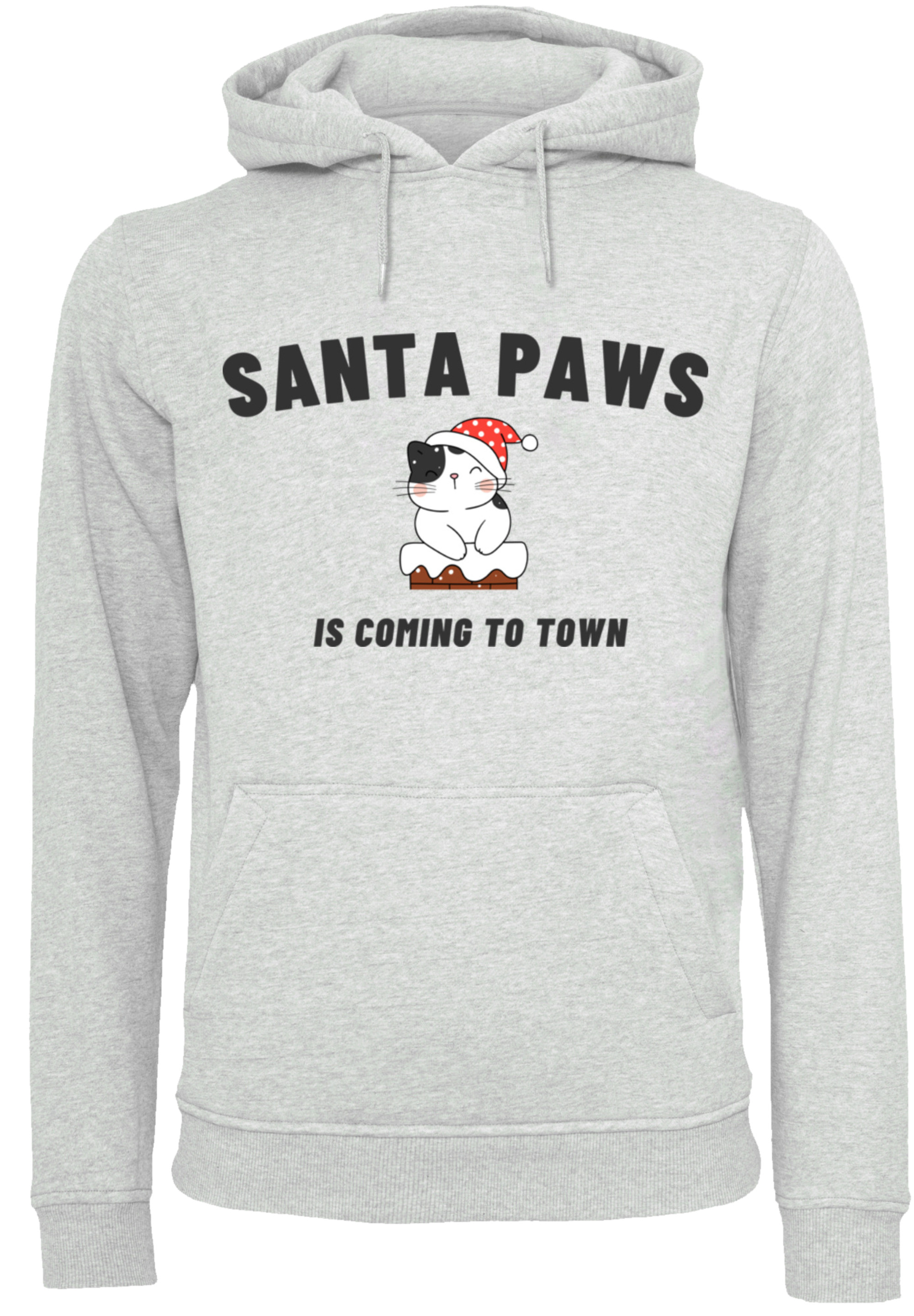 цена Пуловер F4NT4STIC Hoodie Santa Paws Christmas Cat, цвет grau meliert