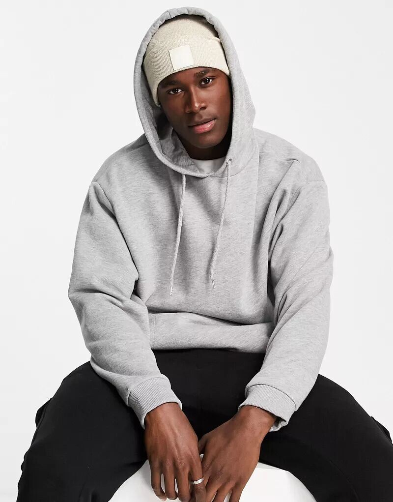 

Кремовая шапка-бини с логотипом в виде трилистника adidas Originals с металлизированной нитью