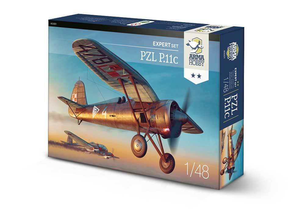 

40001 PZL P.11c (набор Expert) (масштаб 1/48) Arma Hobby