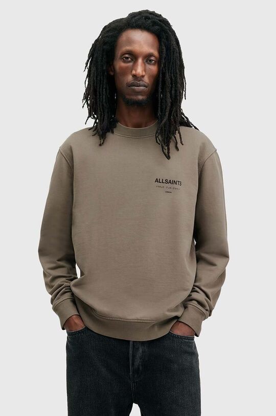 

Толстовка UNDERGROUND из хлопка AllSaints, коричневый