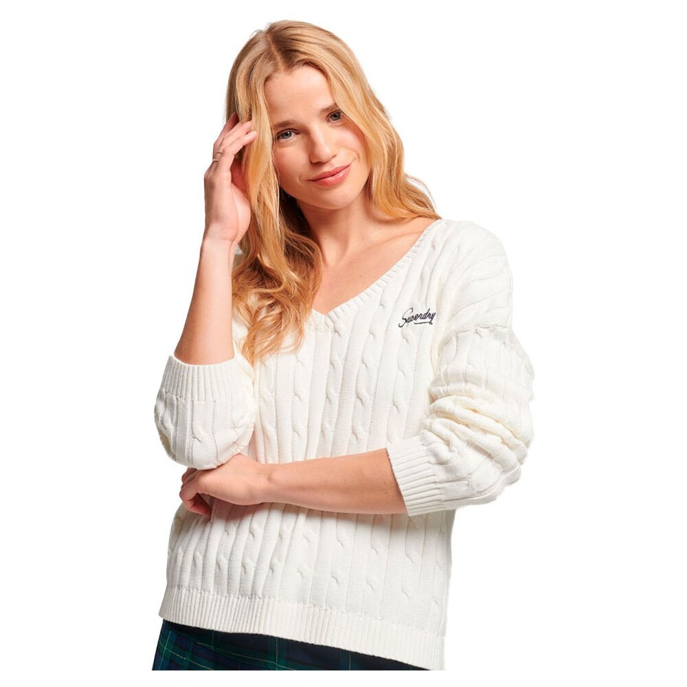 

Свитер Superdry Vintage V Neck, бежевый