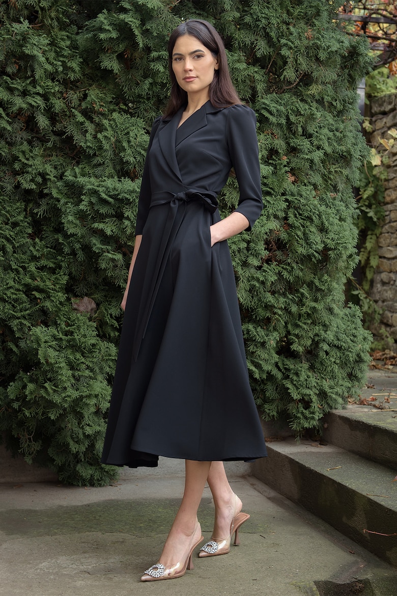 вырезное платье с боковыми карманами concept a trois черный Вырезное платье с боковыми карманами Concept A Trois, черный