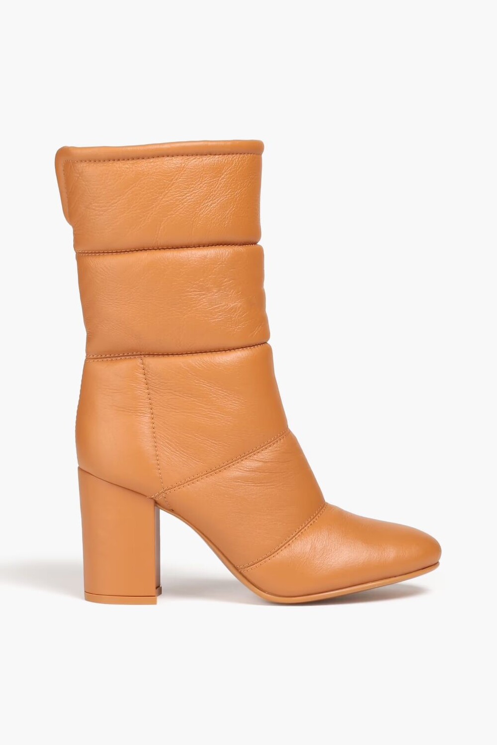

Стеганые кожаные ботильоны на подкладке из овчины Gianvito Rossi, коричневый