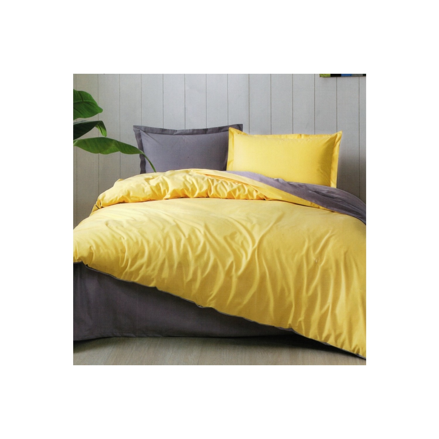 Özdilek - Комплект постельного белья Colormix из двойного хлопка горчичного цвета