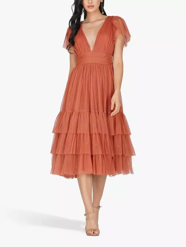 

Платье Lace & Beads Maddison Midi, цвет terracotta
