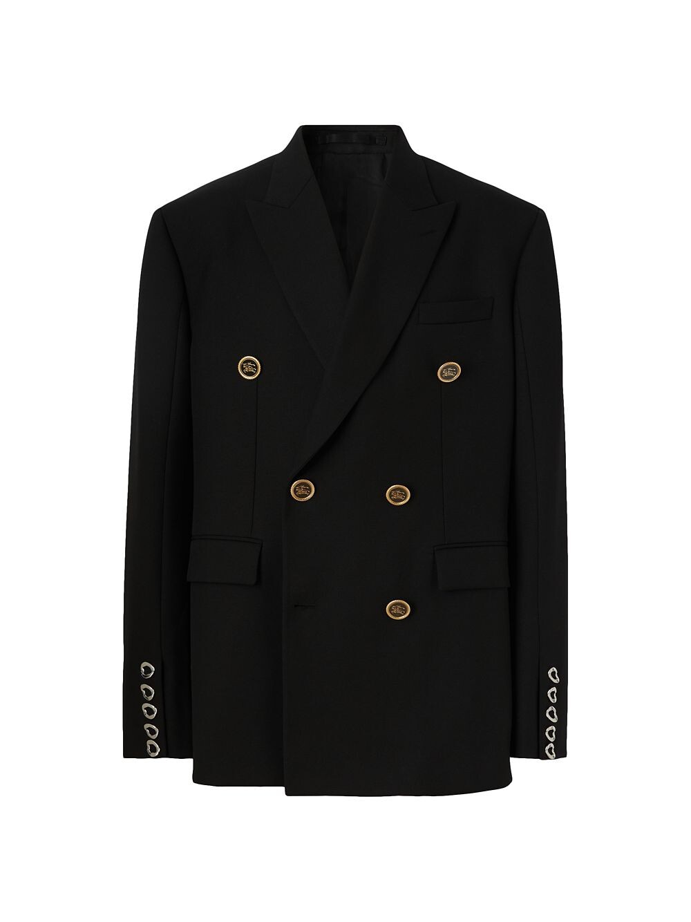 

Двубортный пиджак Burberry, черный