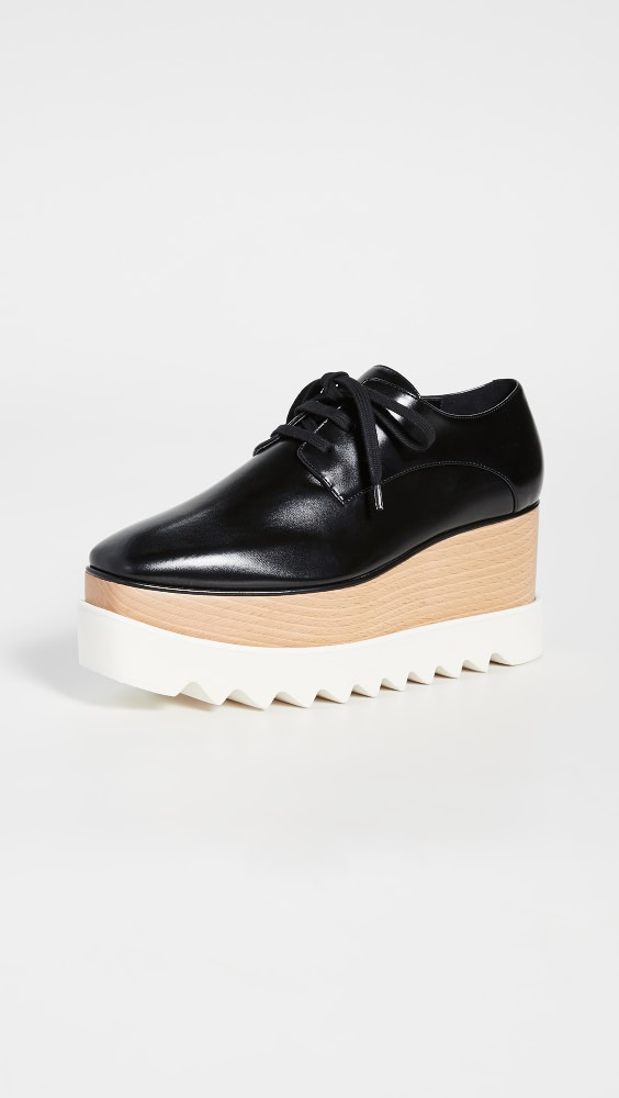 

Балетки Stella McCartney Elyse Lace Up Shoes, черный