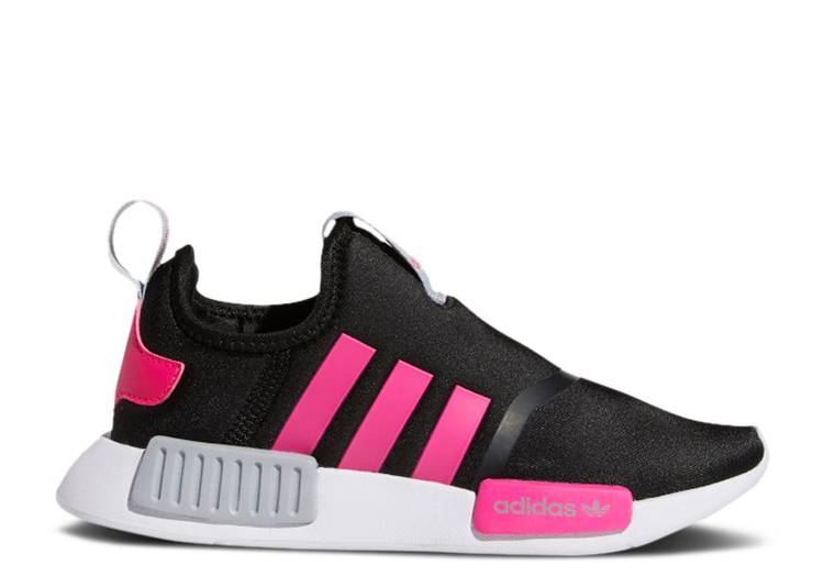 Кроссовки Adidas NMD 360 LITTLE KID 'BLACK SHOCK PINK', черный adidas спортивные кроссовки без шнуровки nmd 360 little kid черный