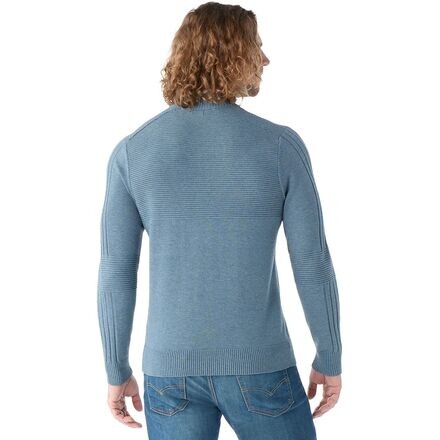 

Текстурный свитер с полумолнией мужской Smartwool, цвет Pewter Blue Heather