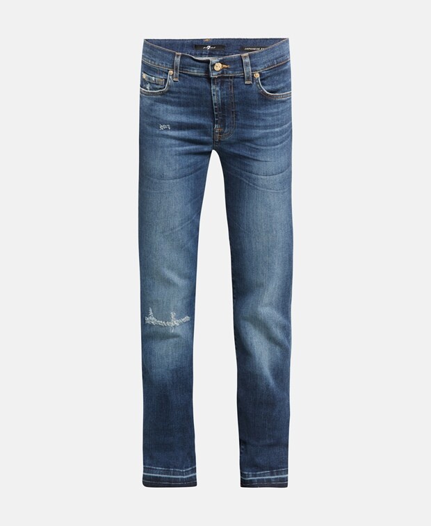 

Джинсы с вырезом 7 for all Mankind, синий