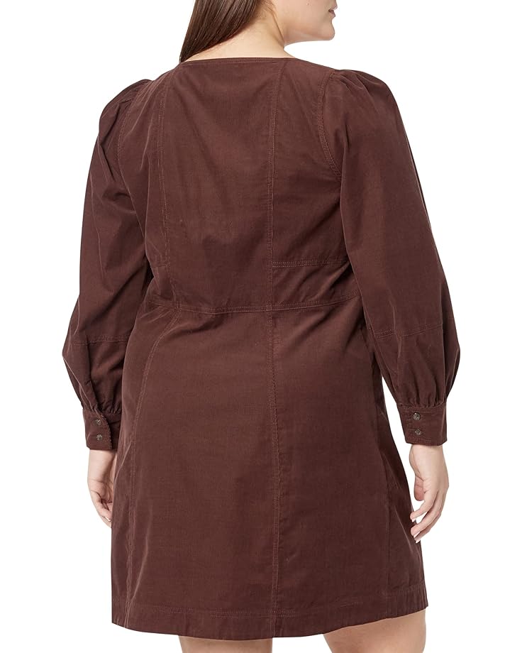 

Платье Madewell Plus Esti Long Sleeve Seamed Retro Dress - Baby Corduroy, цвет Chocolate Raisin