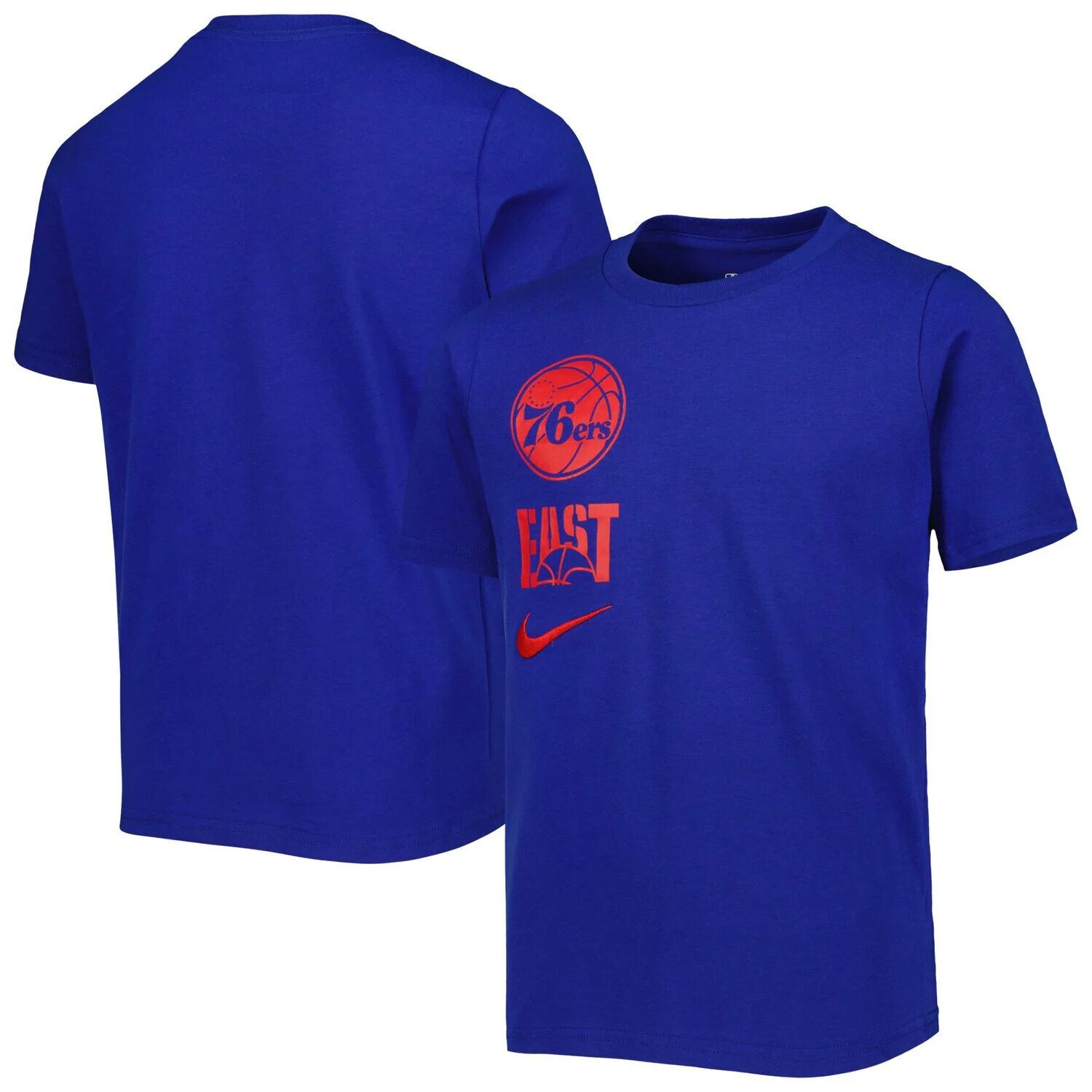 

Молодежная синяя футболка Nike Philadelphia 76ers Vs Block Essential Nike