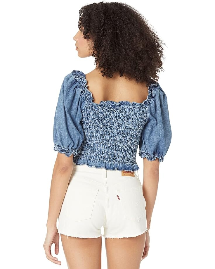

Блуза Levi's Premium Rey Smocked Short Sleeve Blouse, цвет Freaky Friday
