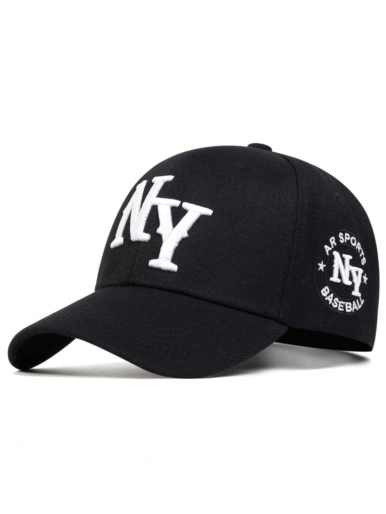 1 шт. мужская бейсболка с вышивкой букв «Нью-Йорк», черный