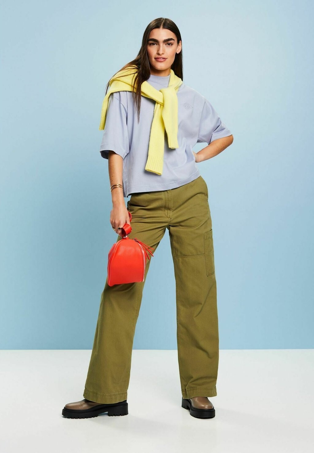 

Футболка базовая Esprit, цвет light blue lavender
