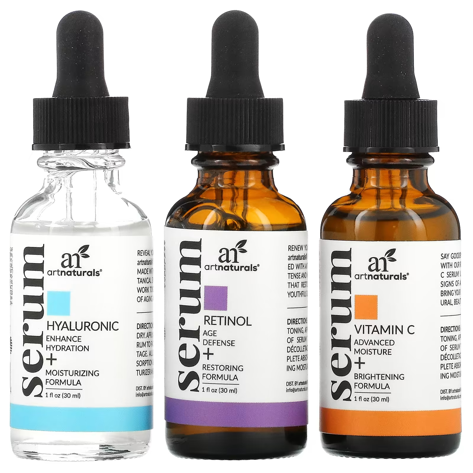 Набор из 3 сывороток Artnaturals Serum Trio набор из 3 сывороток для лица iunik daily serum trial kit 15 мл