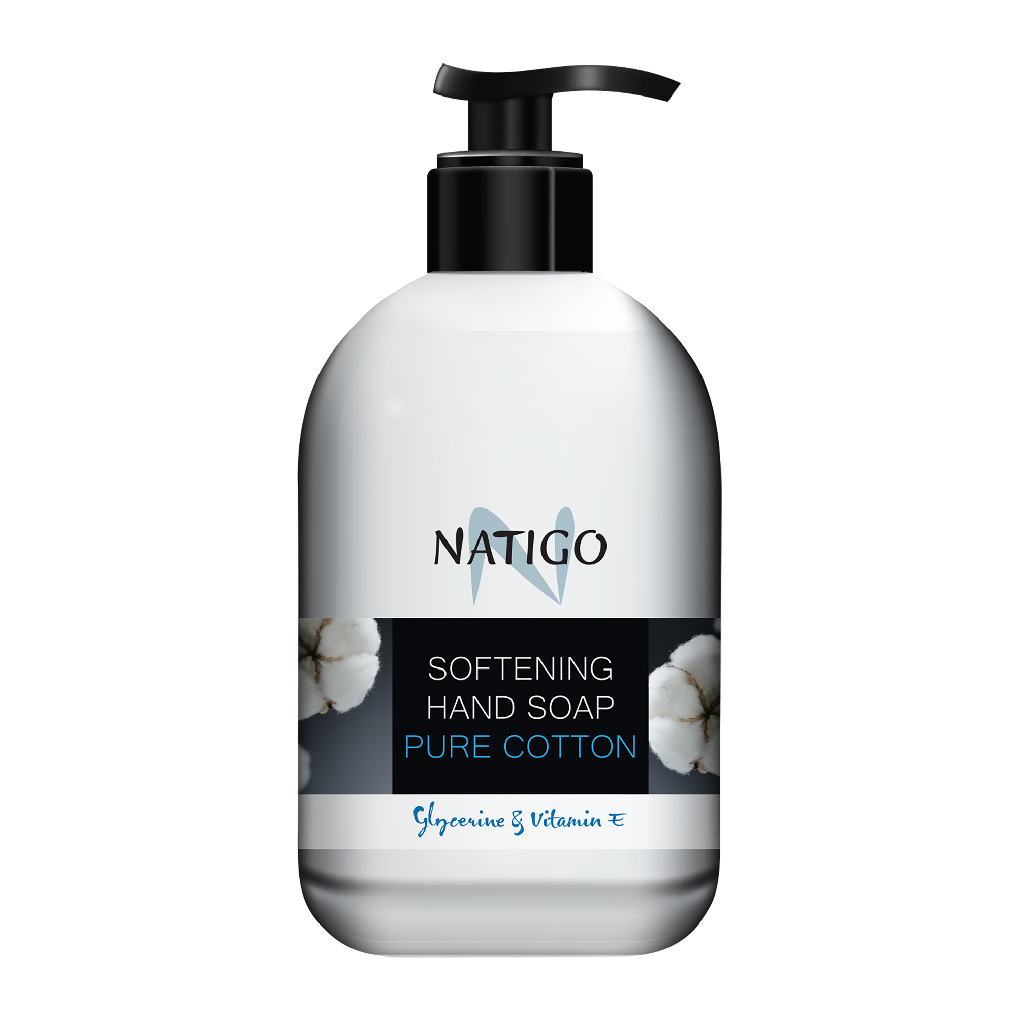 Успокаивающее жидкое мыло Natigo Pure Cotton, 500 мл