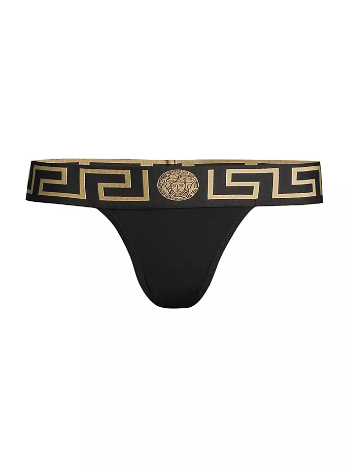 

Стринги Greca Border Versace, черный