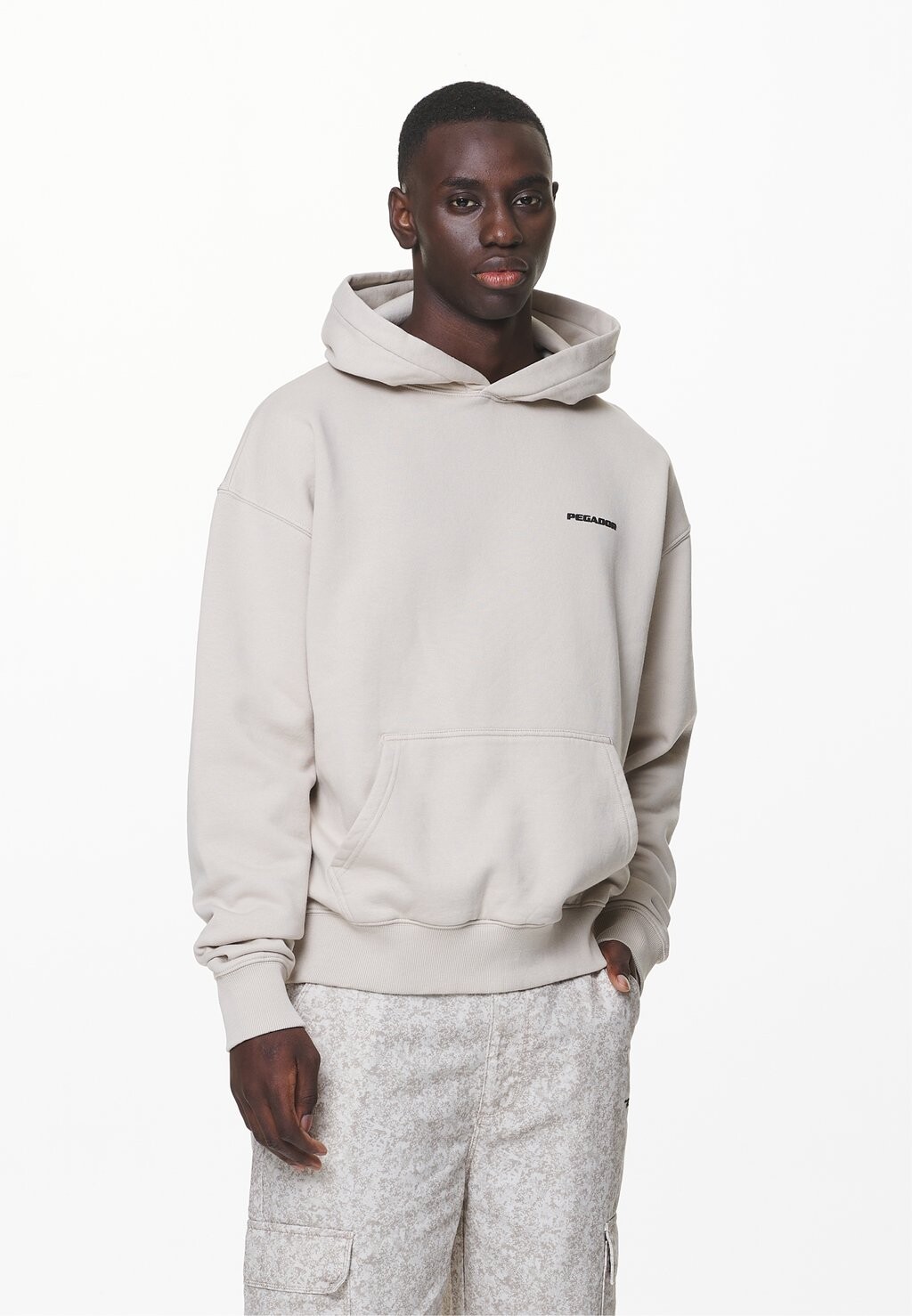 

Толстовка Logo Oversized Hoodie Pegador, цвет washed dust cream