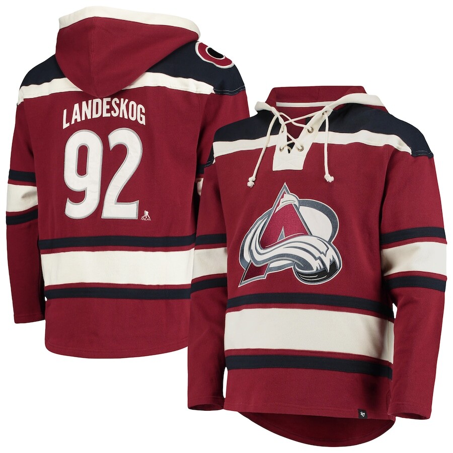 

Пуловер с капюшоном 47 Colorado Avalanche, бордовый