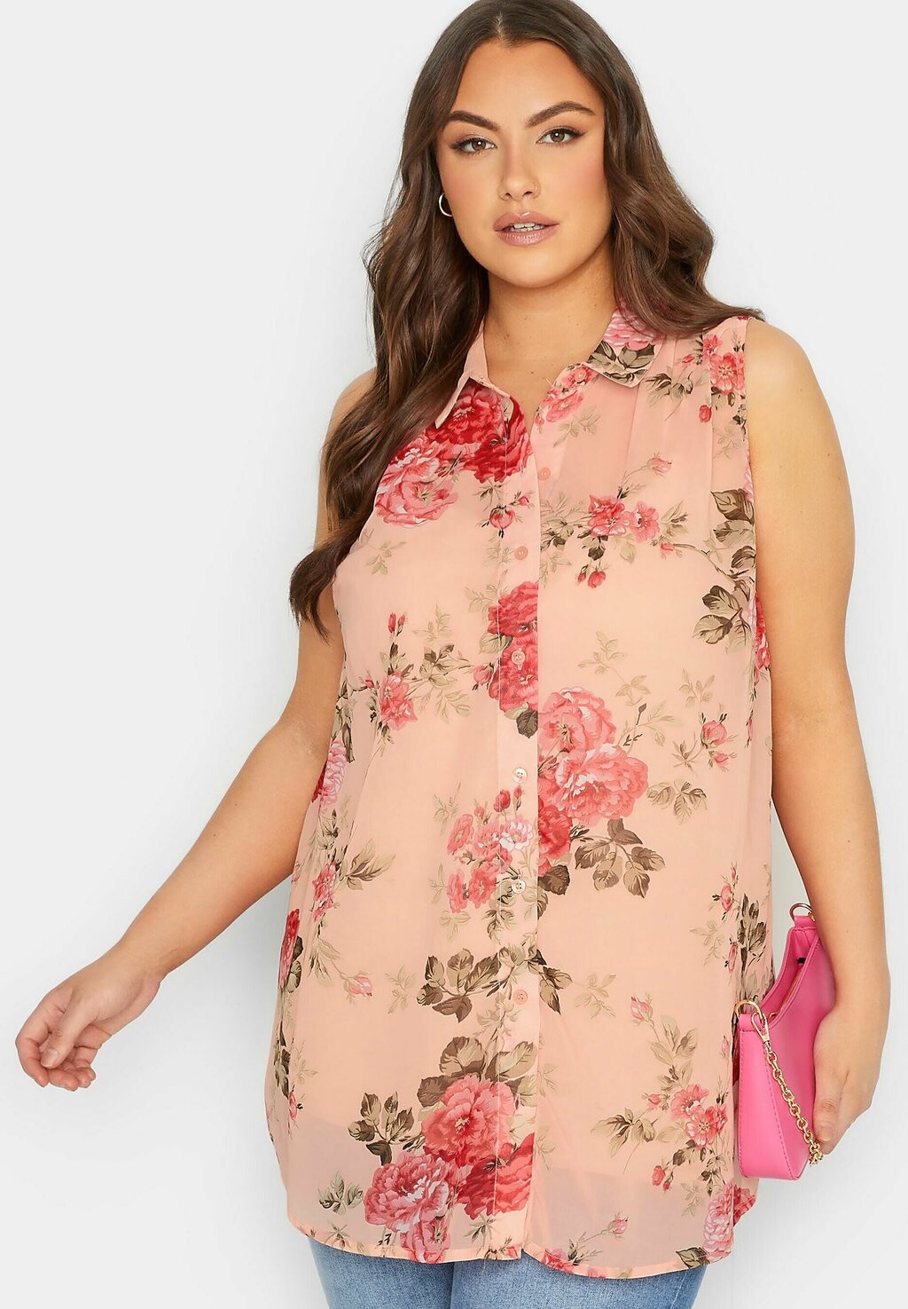 

Рубашка Yours Clothing, розовый