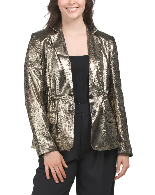 

Пиджак Alara Molten Metallic French Connection, цвет Metallic