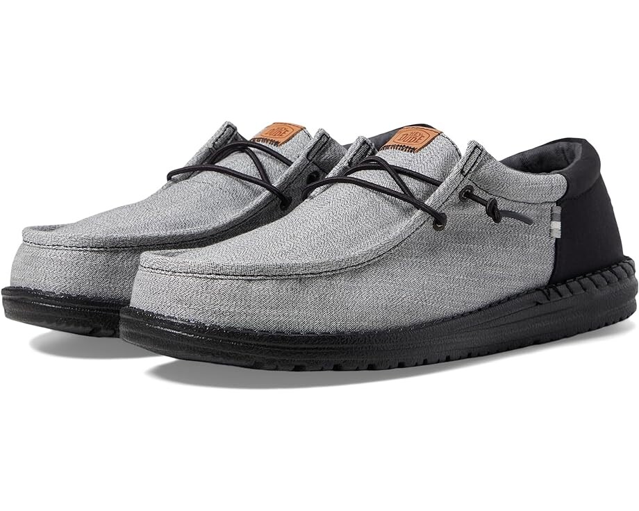 

Лоферы Hey Dude Wally Funk Nylon Craft, цвет Black/Grey
