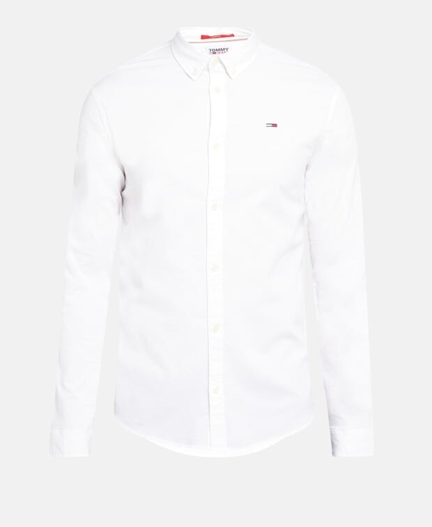 

Рубашка с длинными рукавами – облегающий крой Tommy Hilfiger, белый