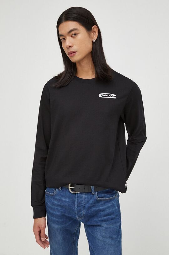 

Хлопковая рубашка с длинными рукавами G-Star G-Star Raw, черный