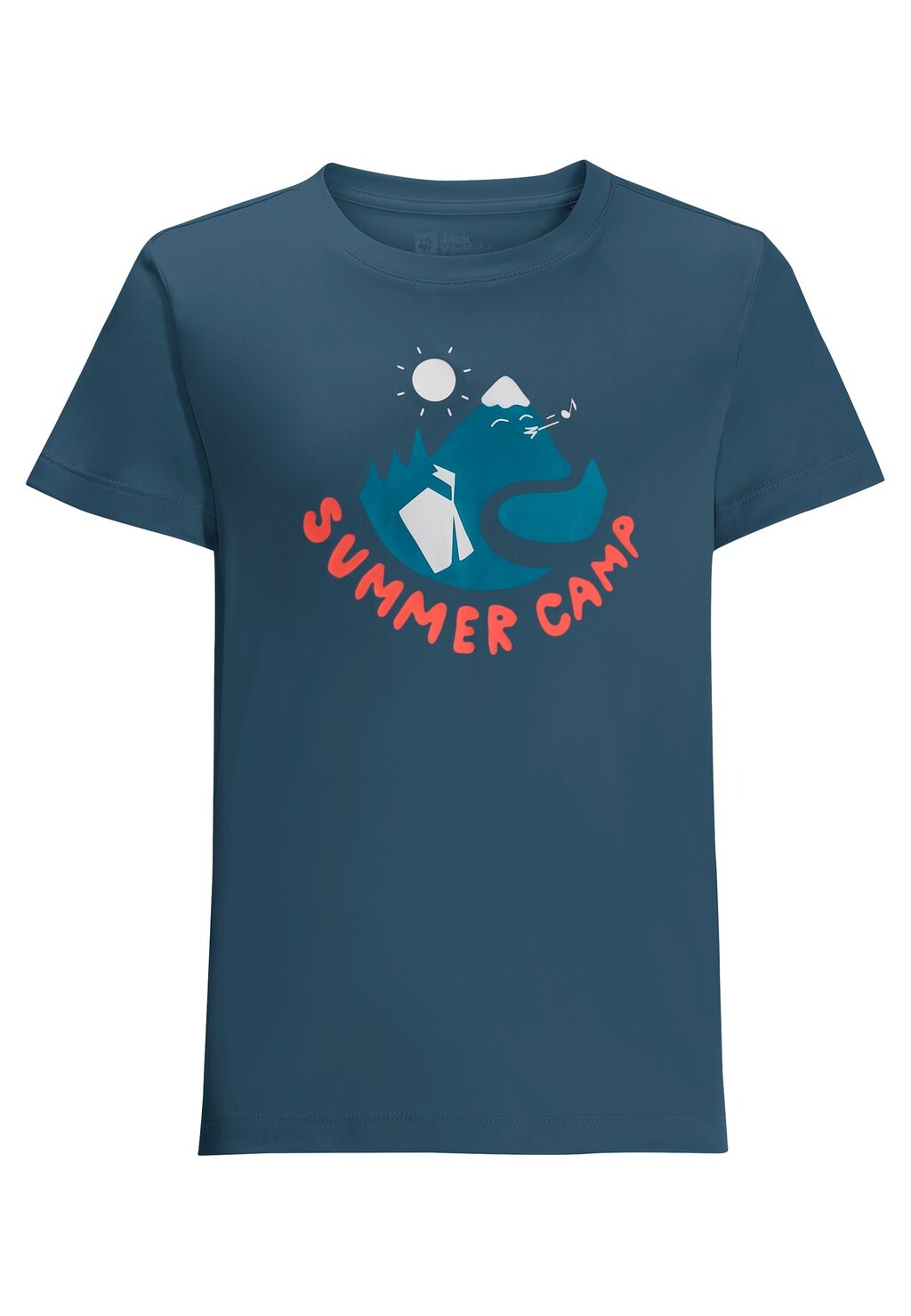 

Футболка с принтом SUMMER CAMP T K Jack Wolfskin, цвет dark sea