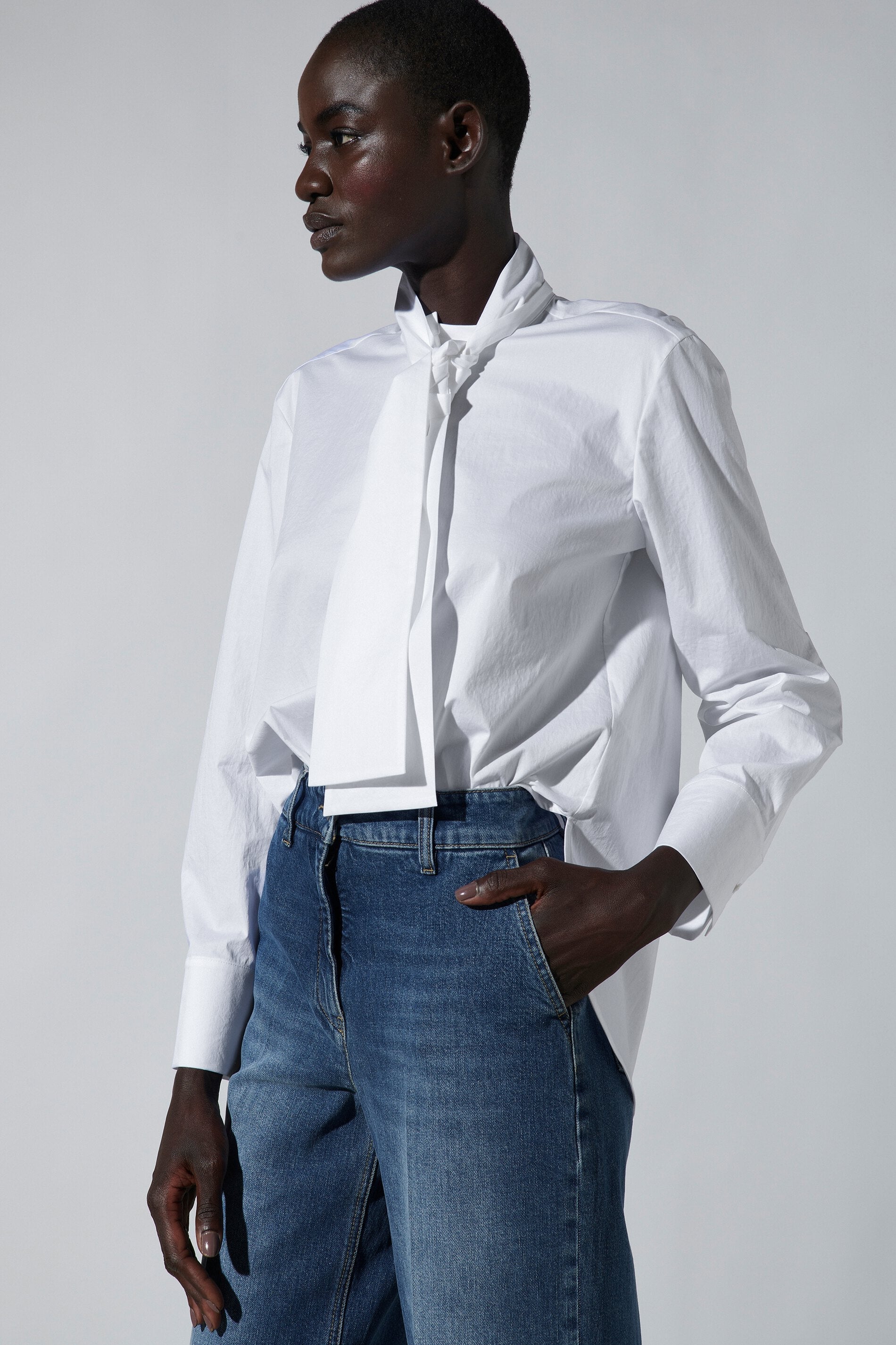 цена Блузка-рубашка из габардина LUISA CERANO, белый