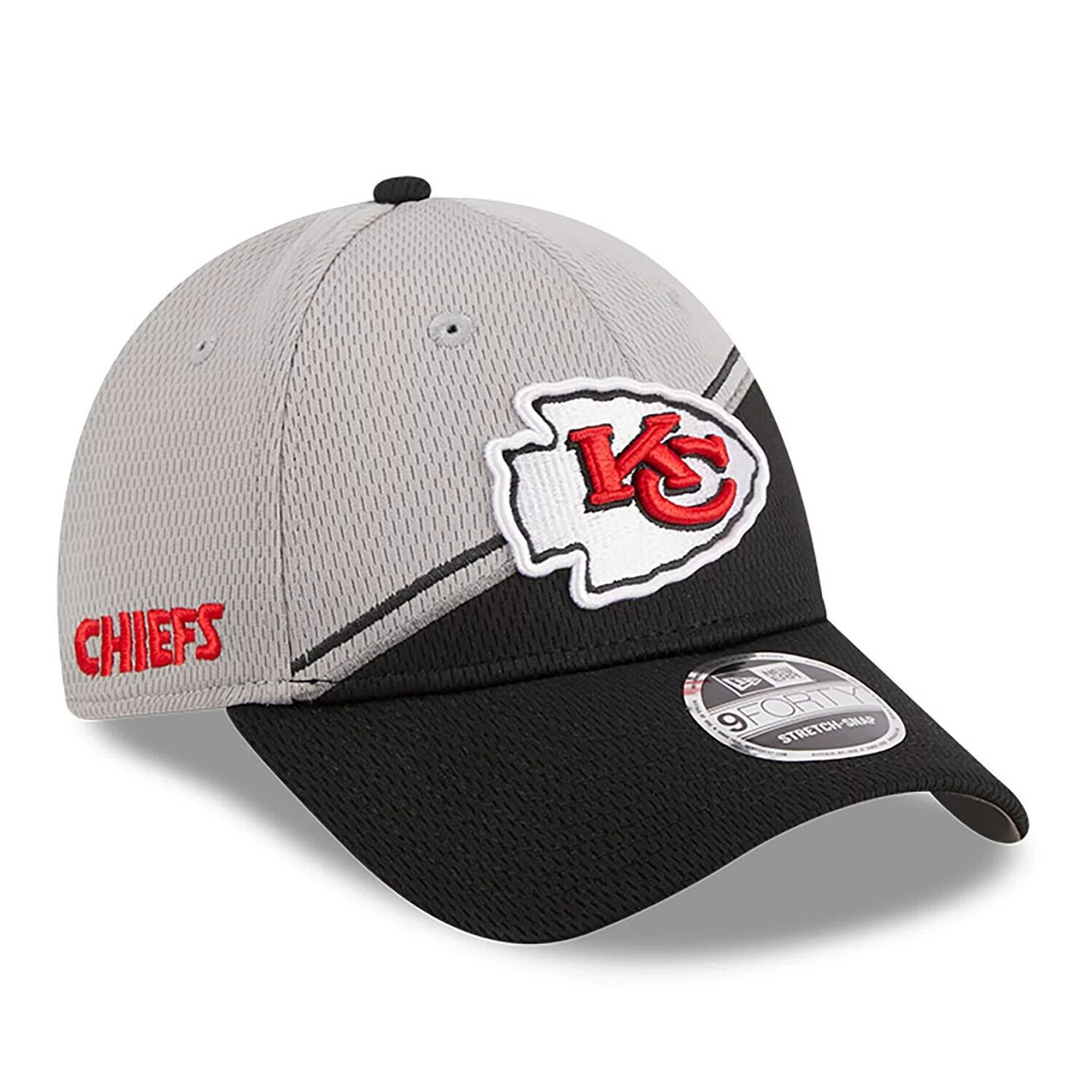 

Мужская регулируемая кепка New Era Grey/Black Kansas City Chiefs 2023 Sideline 9FORTY