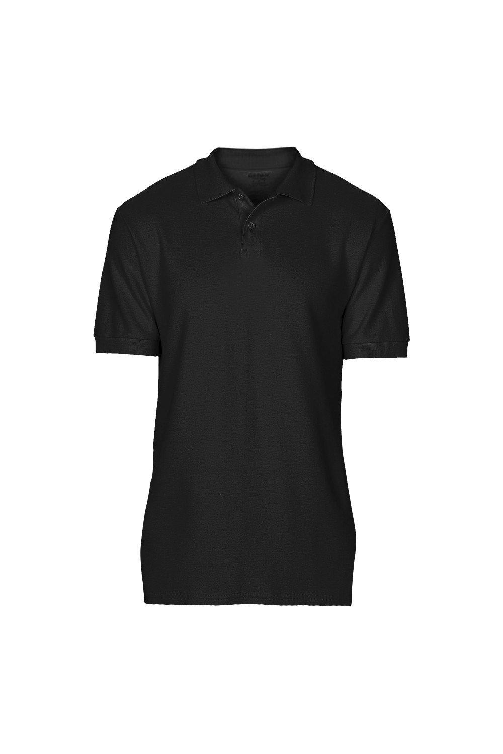 Рубашка поло из двойного пике с короткими рукавами Softstyle Gildan, черный