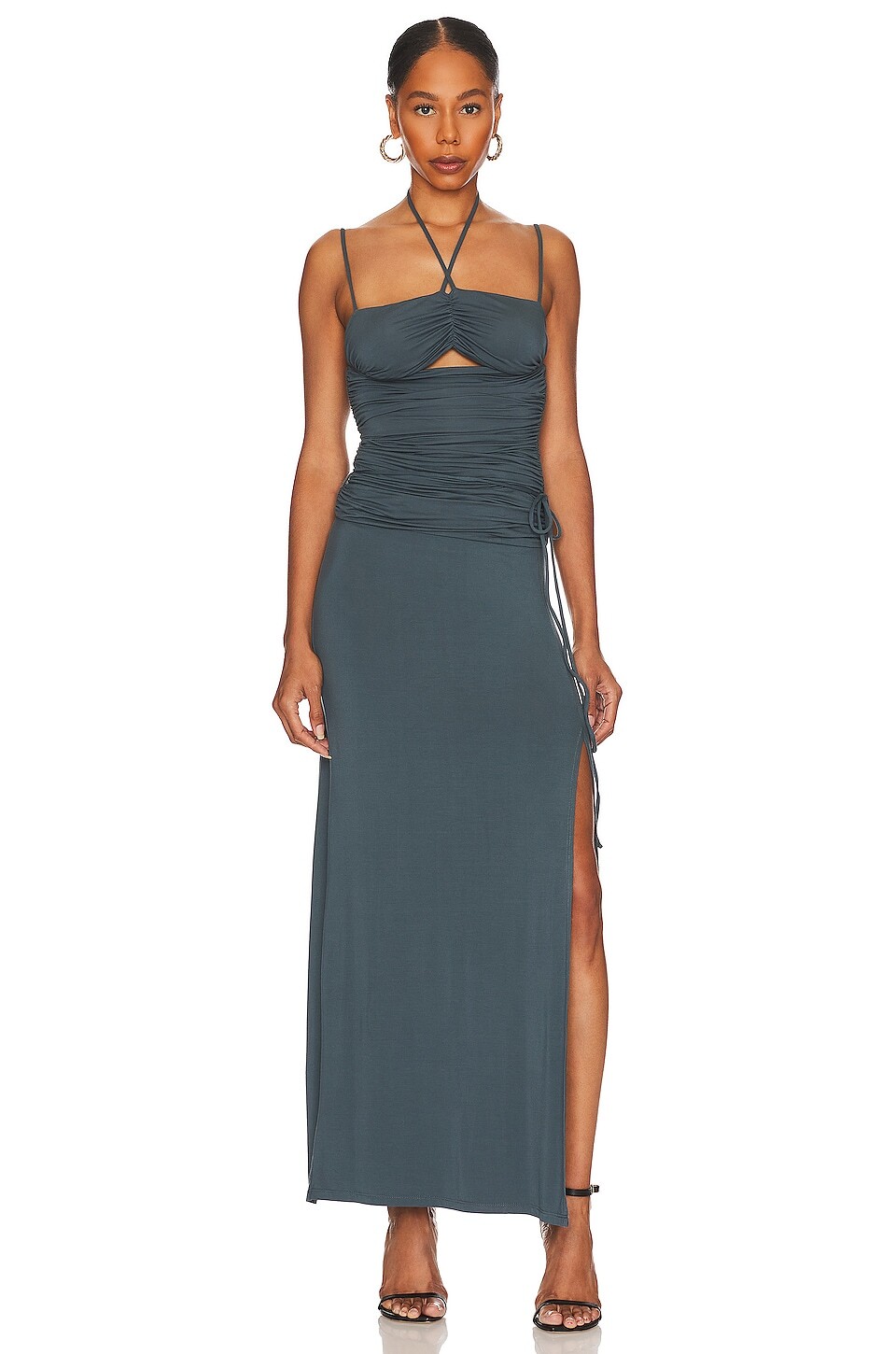 

Платье макси LPA Sia Ruched, цвет Slate Gray