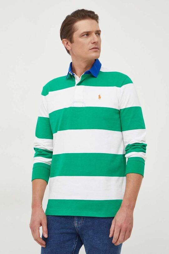 

Хлопковая рубашка с длинными рукавами Polo Ralph Lauren, зеленый
