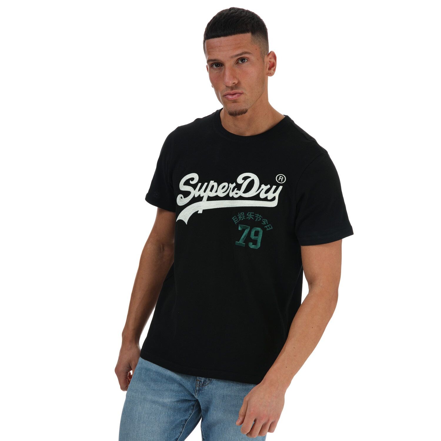 

Футболка с винтажным логотипом Superdry, черный