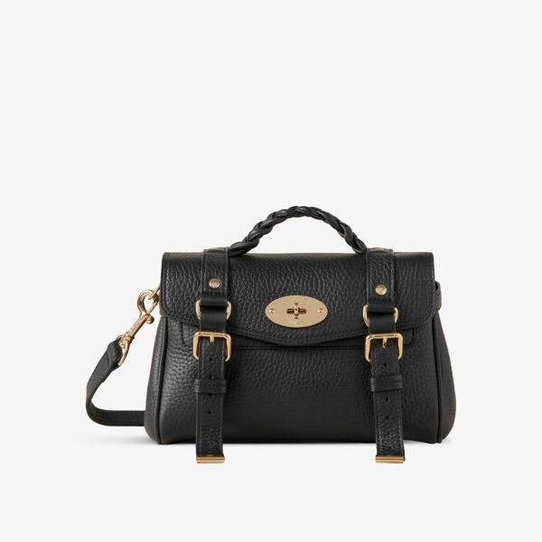 

Кожаная мини-сумка-портфель Alexa Mulberry, черный
