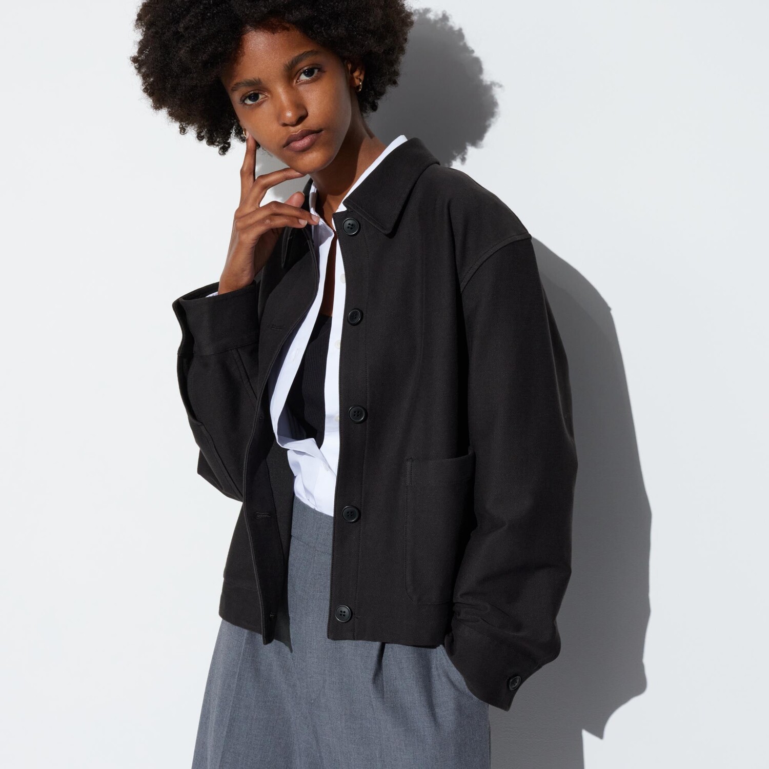 

Куртка UNIQLO свободная, черный