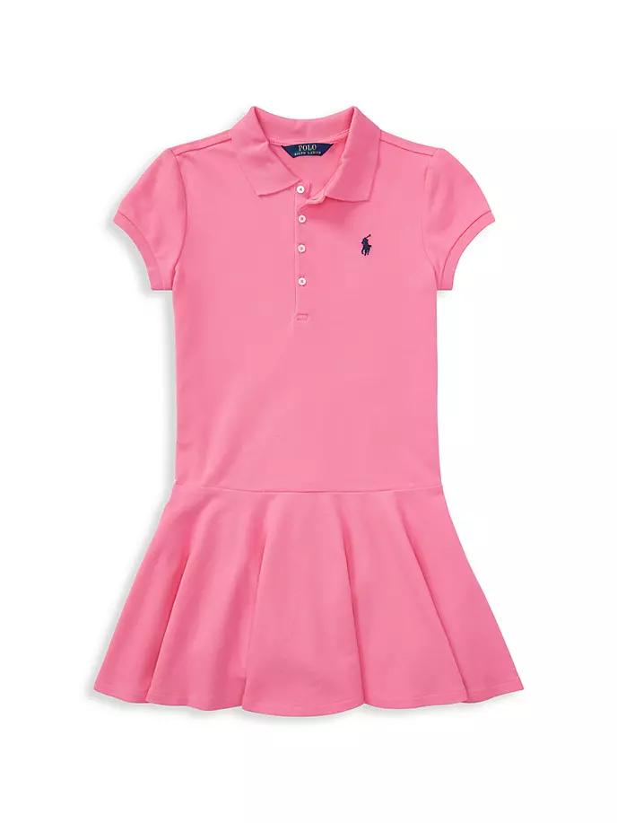 Платье-поло для маленьких девочек и девочек Polo Ralph Lauren, розовый