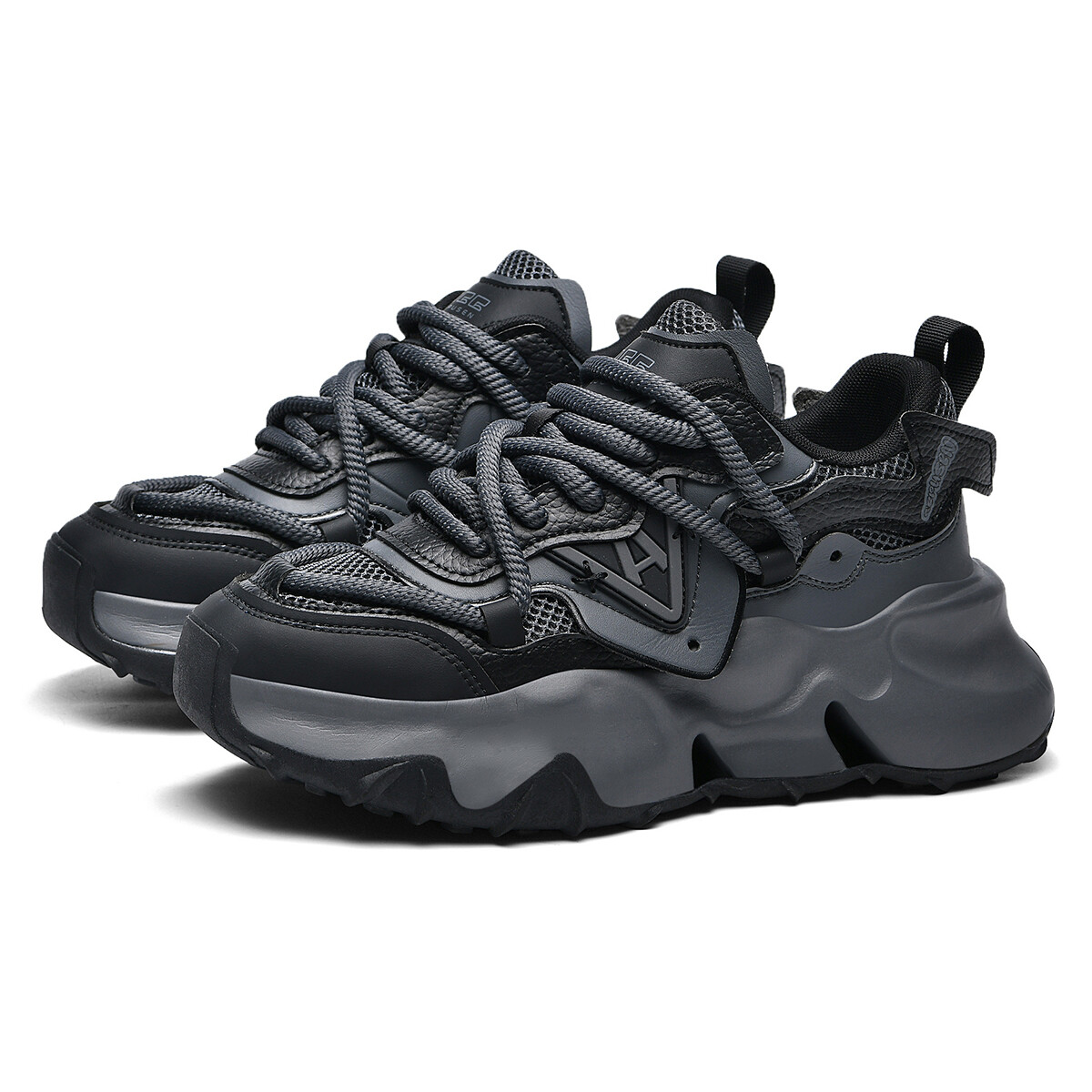 

Кроссовки мужские толстые низкие A55, цвет Black Gray