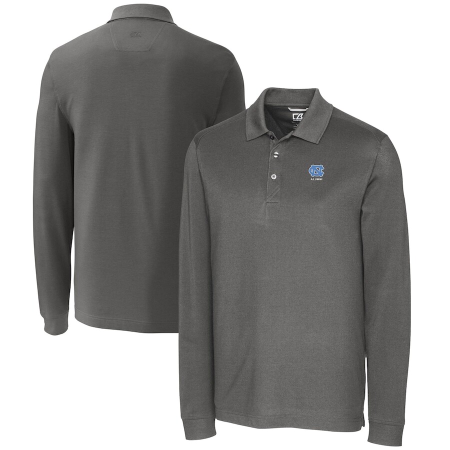 

Поло с длинным рукавом Cutter & Buck North Carolina Tar Heels, серый
