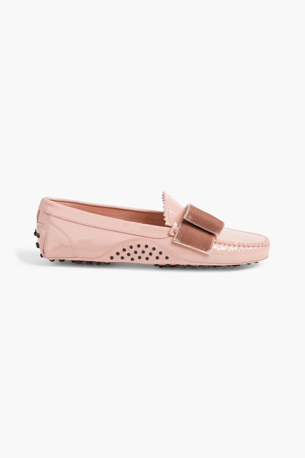 

Лакированные лоферы с бархатной отделкой Tod'S, цвет Blush