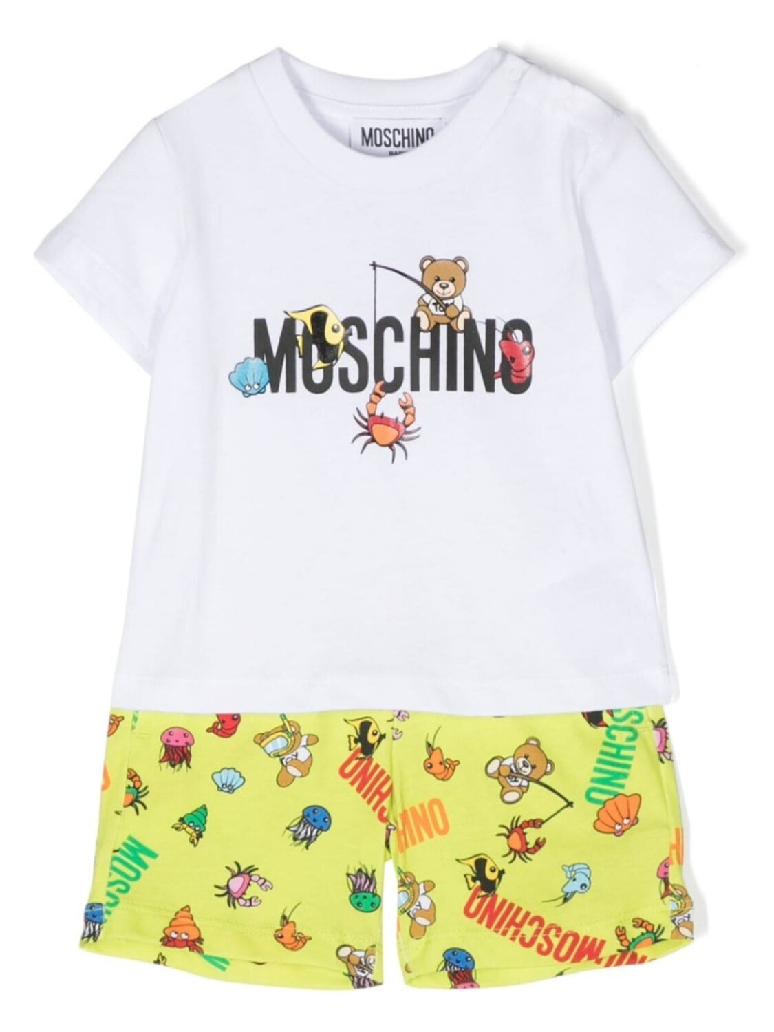 

Moschino Kids комплект Teddy Bear из топа и шортов, зеленый