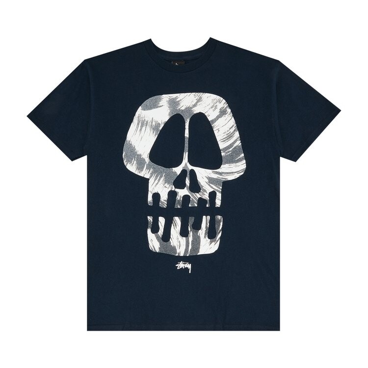 

Футболка Stussy Brush Skull 'Navy', синий