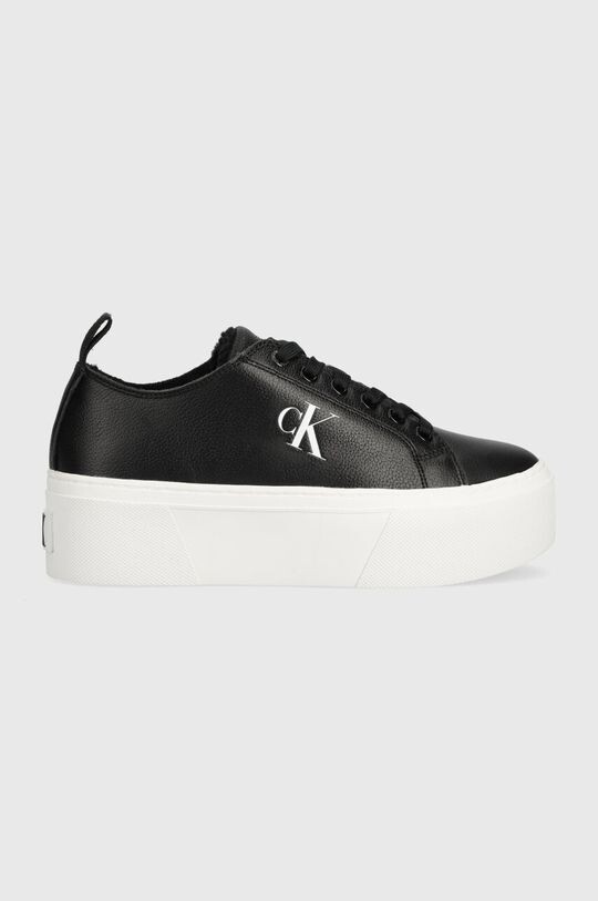 

Кроссовки CUPSOLE FLATFORM LOW WL LTH WN Calvin Klein Jeans, черный