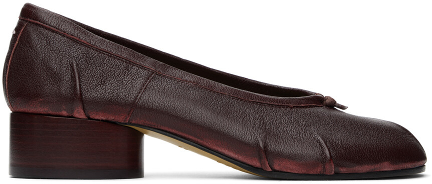

Бордовые балетки Tabi New Maison Margiela