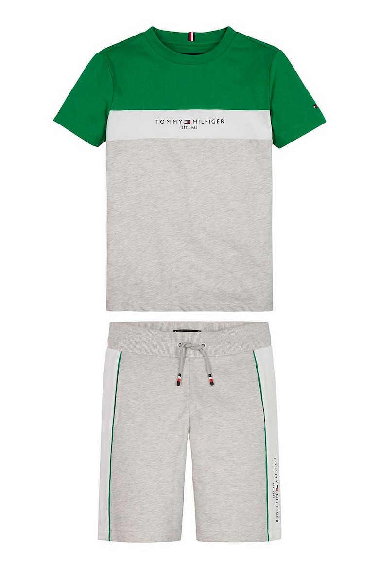 

Футболка в стиле колор-блок и шорты-бермуды Tommy Hilfiger, зеленый