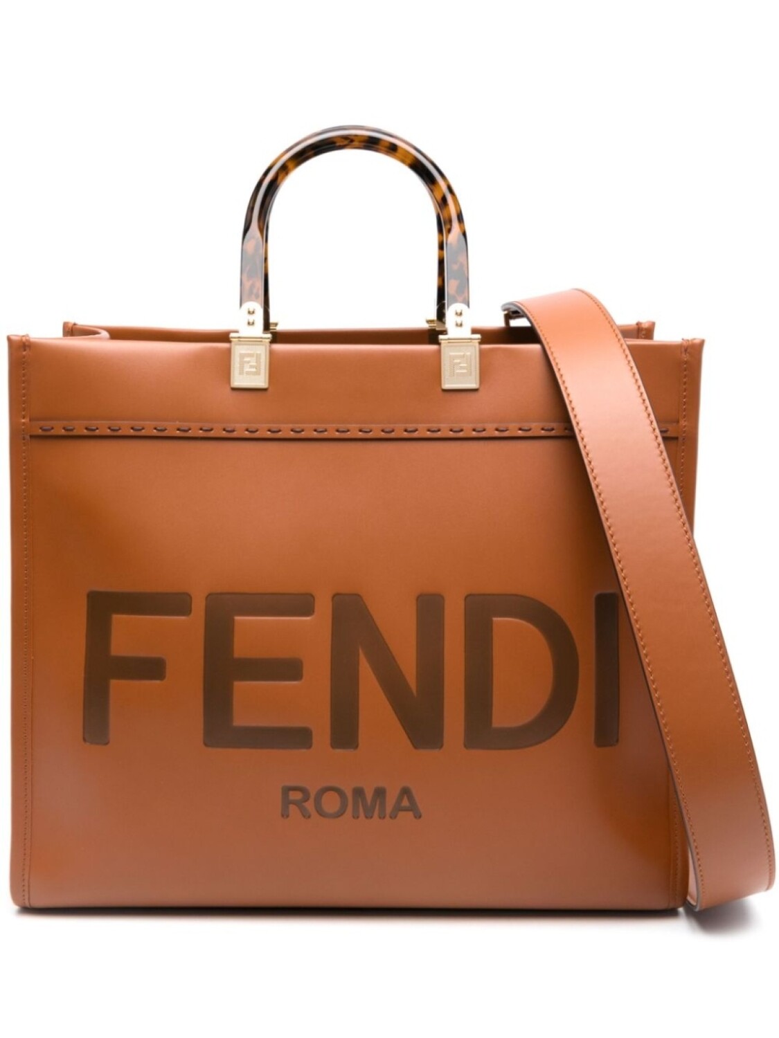

FENDI сумка-тоут Fendi Sunshine среднего размера, коричневый